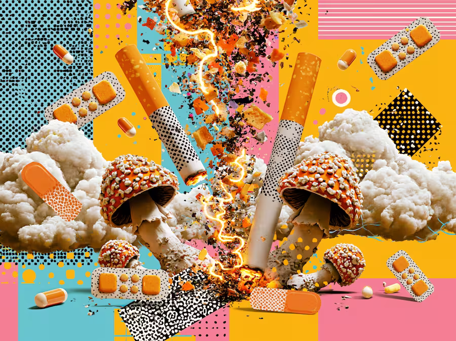 Psilocybin vs Nicotine - Can Magic Mushrooms Help People Quit Cigarettes_